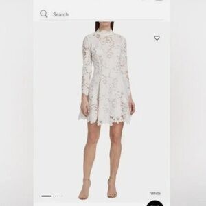 NWT Oscar de la Renta Botanical Guipure Lace Mini dress (white, fits size 2-4)